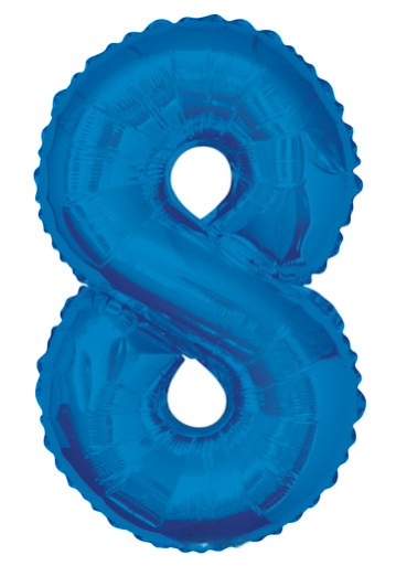 Bright Blue Number Balloon