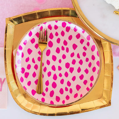 Pink Cheetah Dinner Plates