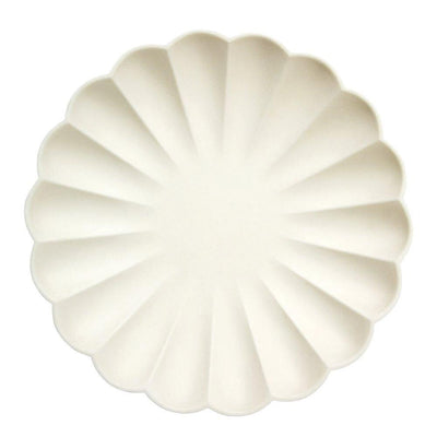 A Cream colored plate made of eco friendly materials
