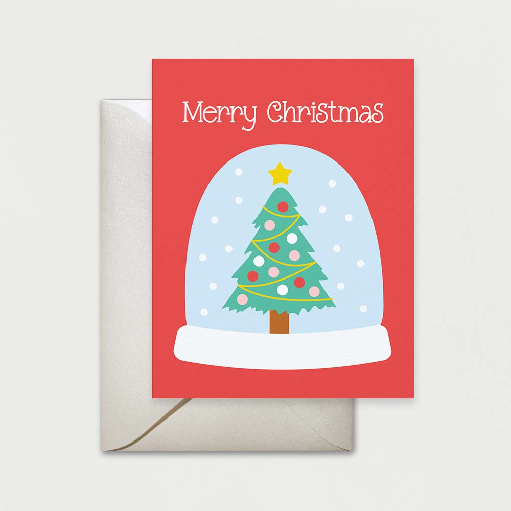 Christmas Snow Globe Greeting Card