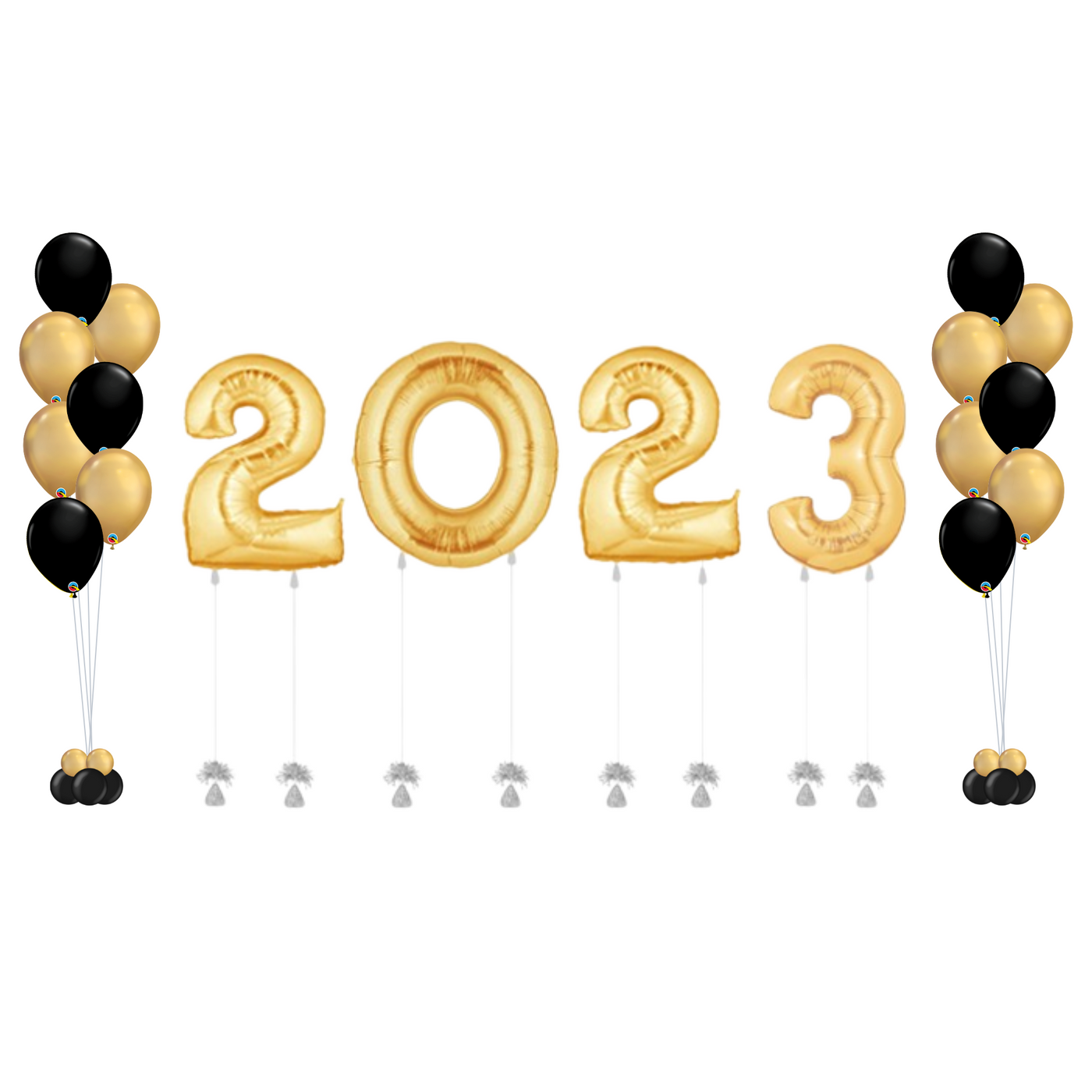 Gold 2023 Bouquets Graduation Balloon Display Pink Flamingo