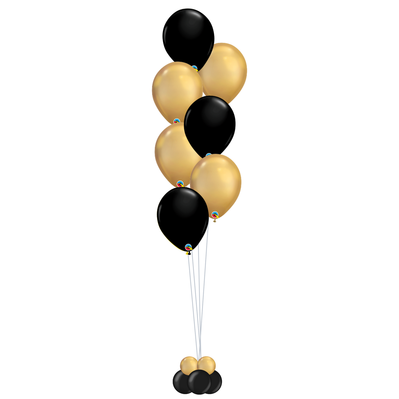 Black & Gold New Year's Eve Balloon Bouquet