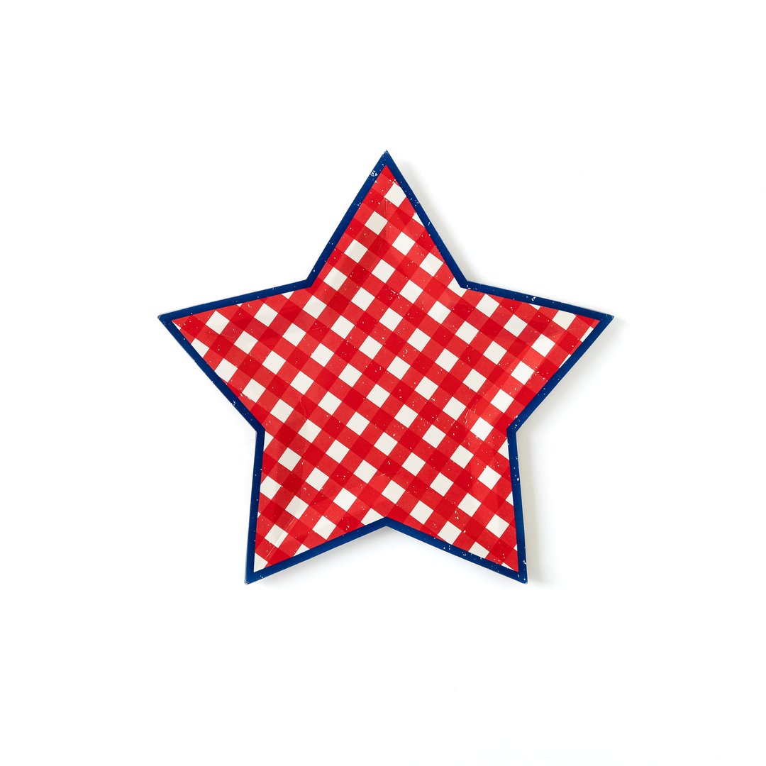 Red, White, & Blue Star Shaped Plates