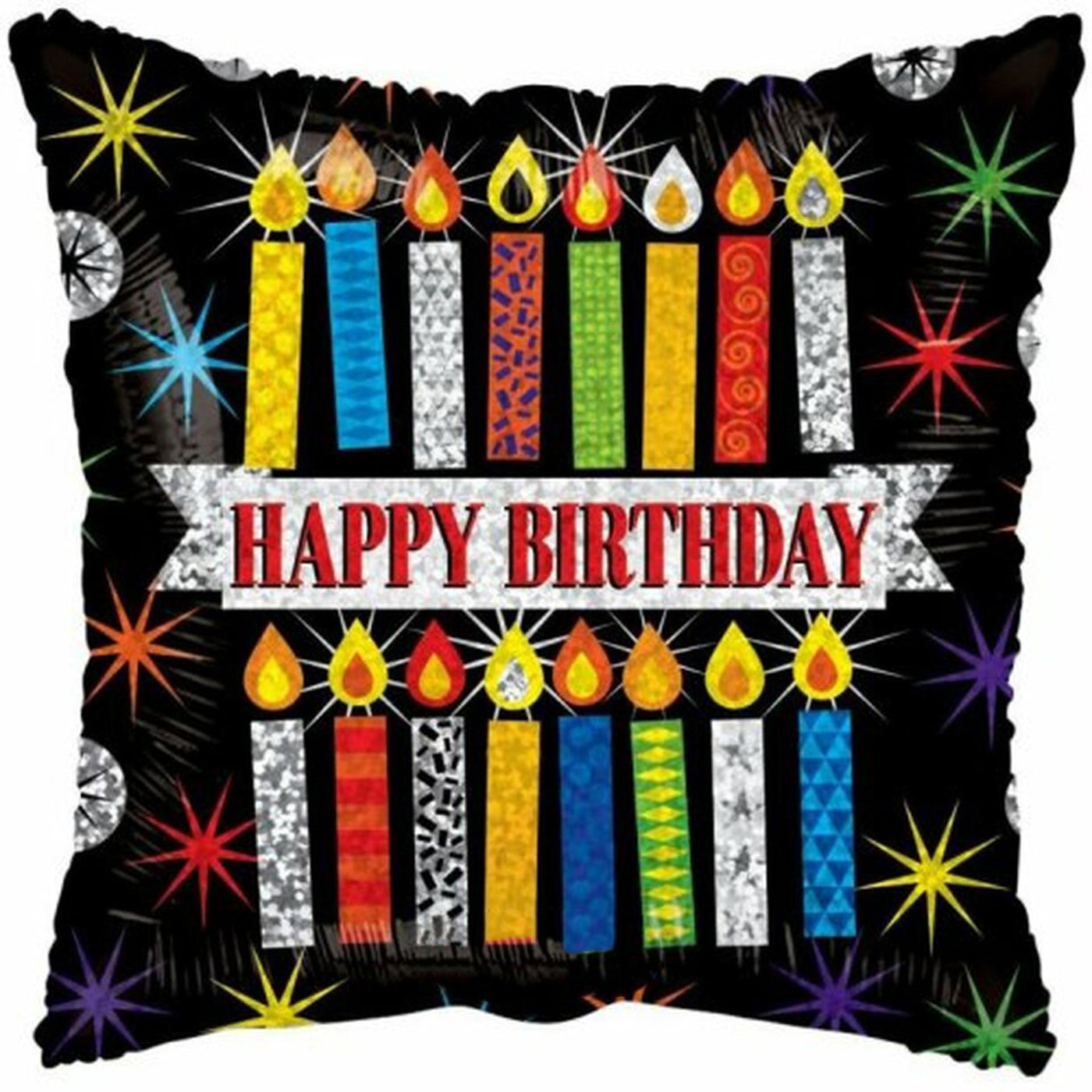 Patterned Birthday Candles Balloon