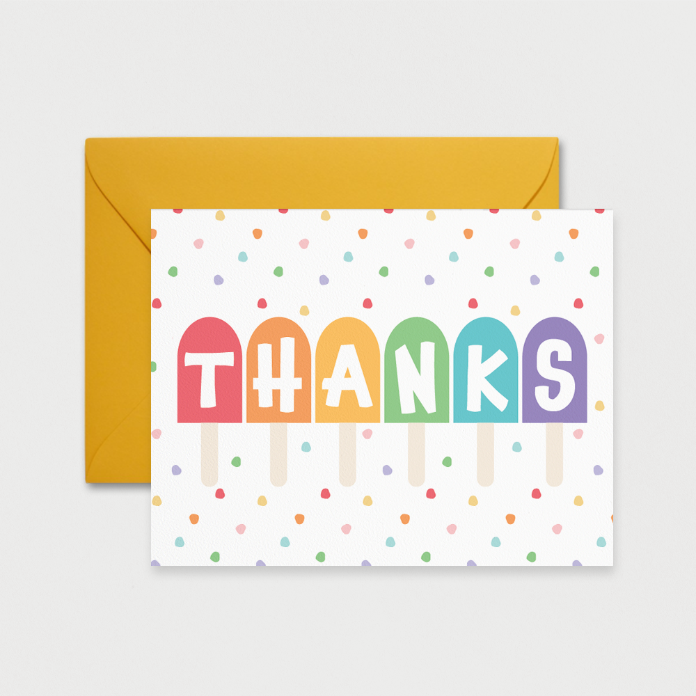 Popsicle Thanks Greeting Card