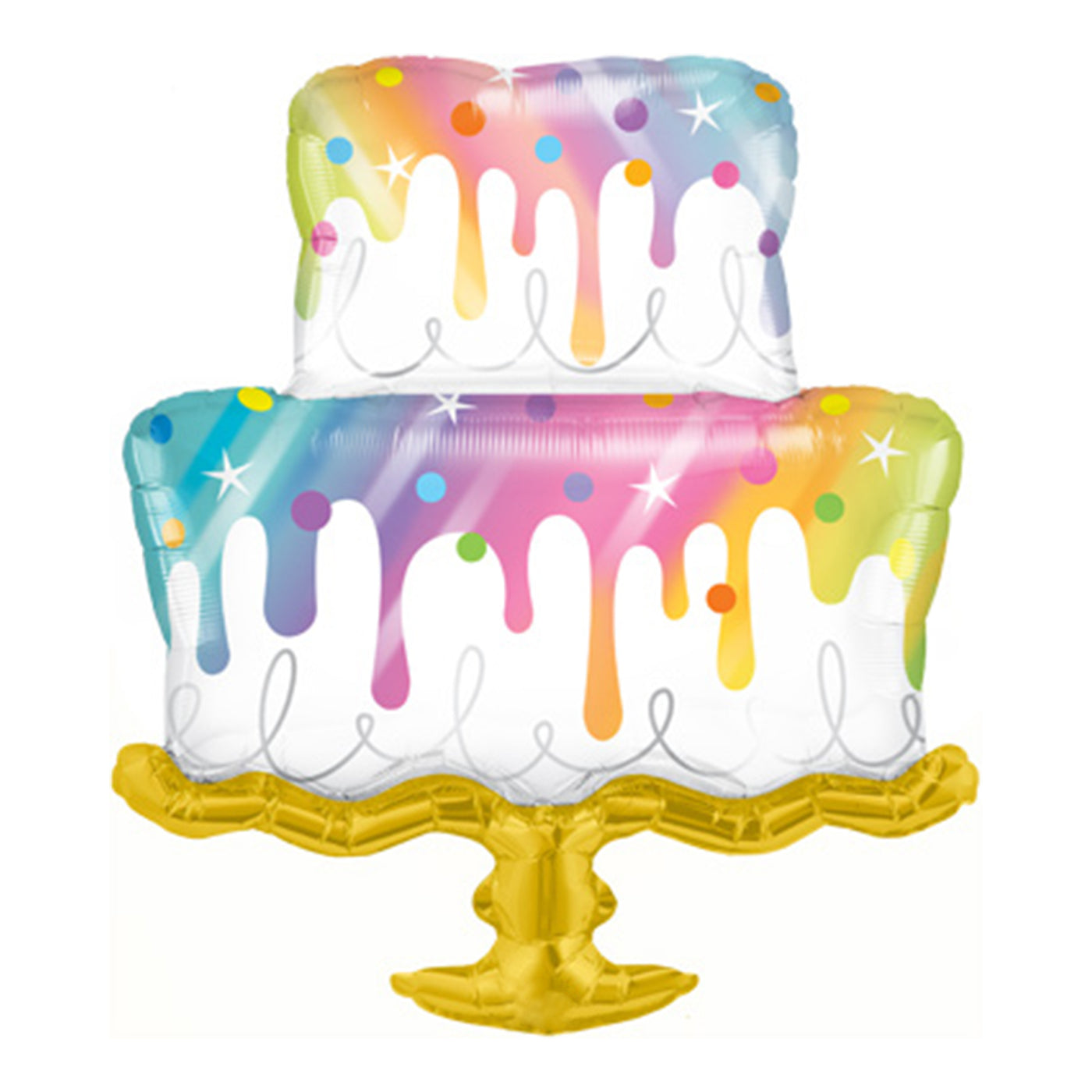 Rainbow Drip Cake Balloon
