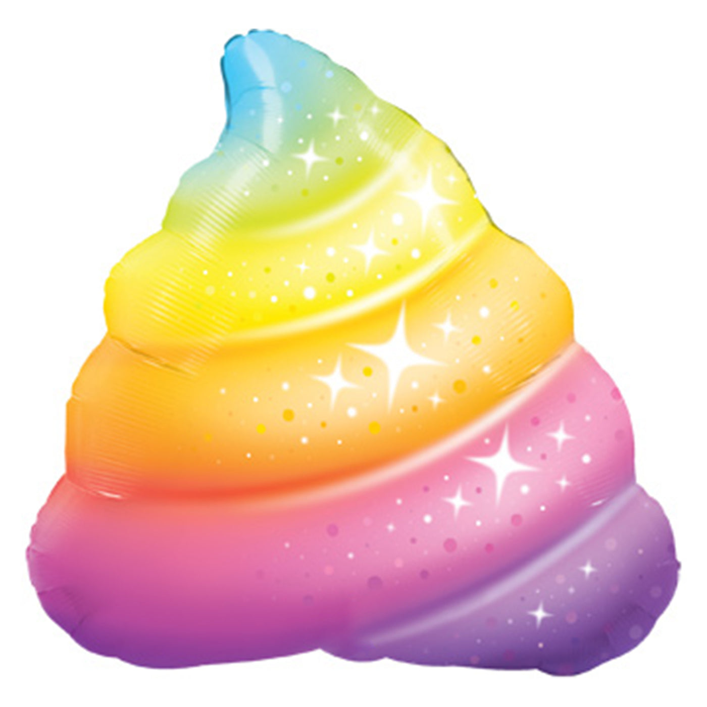 Sparkly Rainbow Poop Balloon