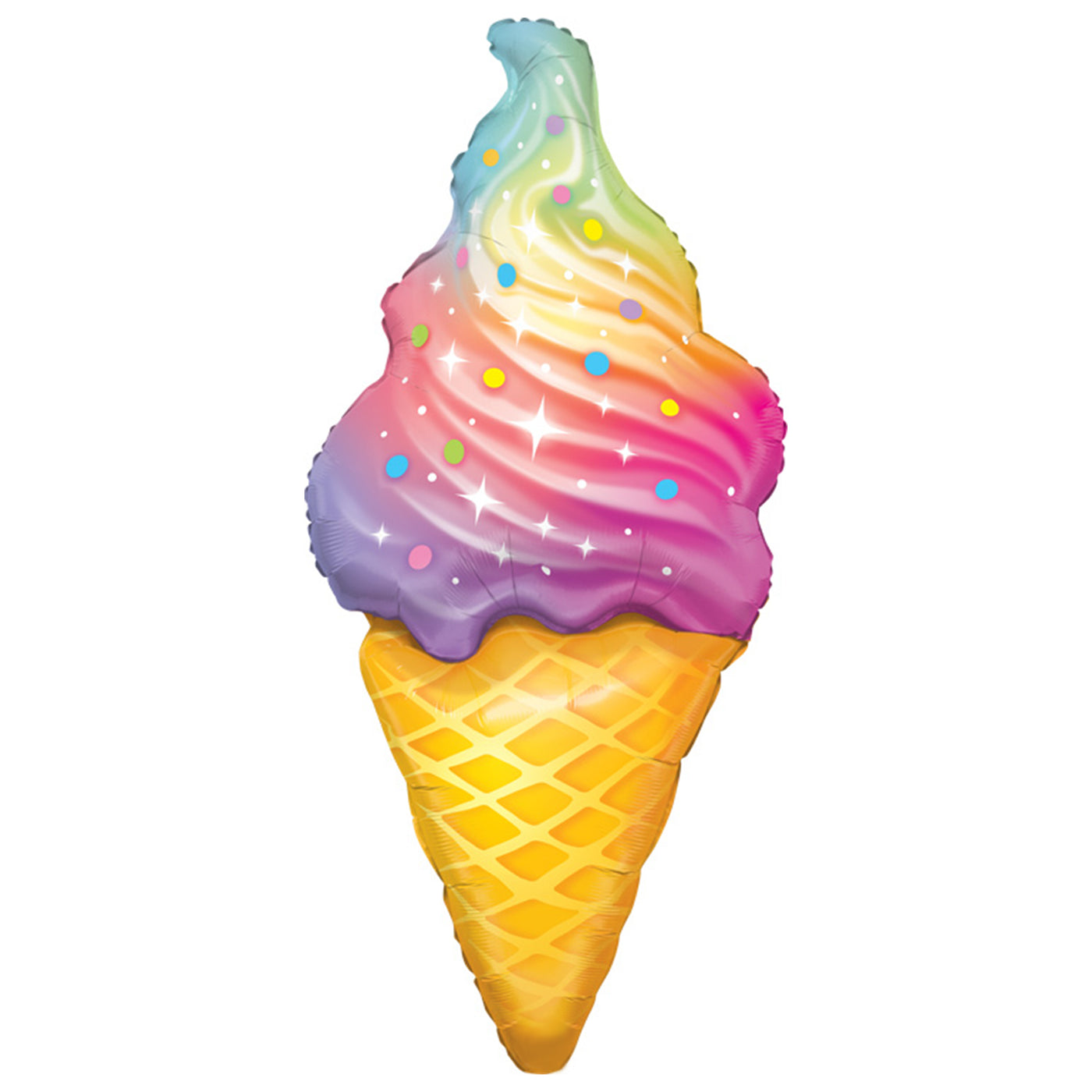 Rainbow Swirl Ice Cream Balloon