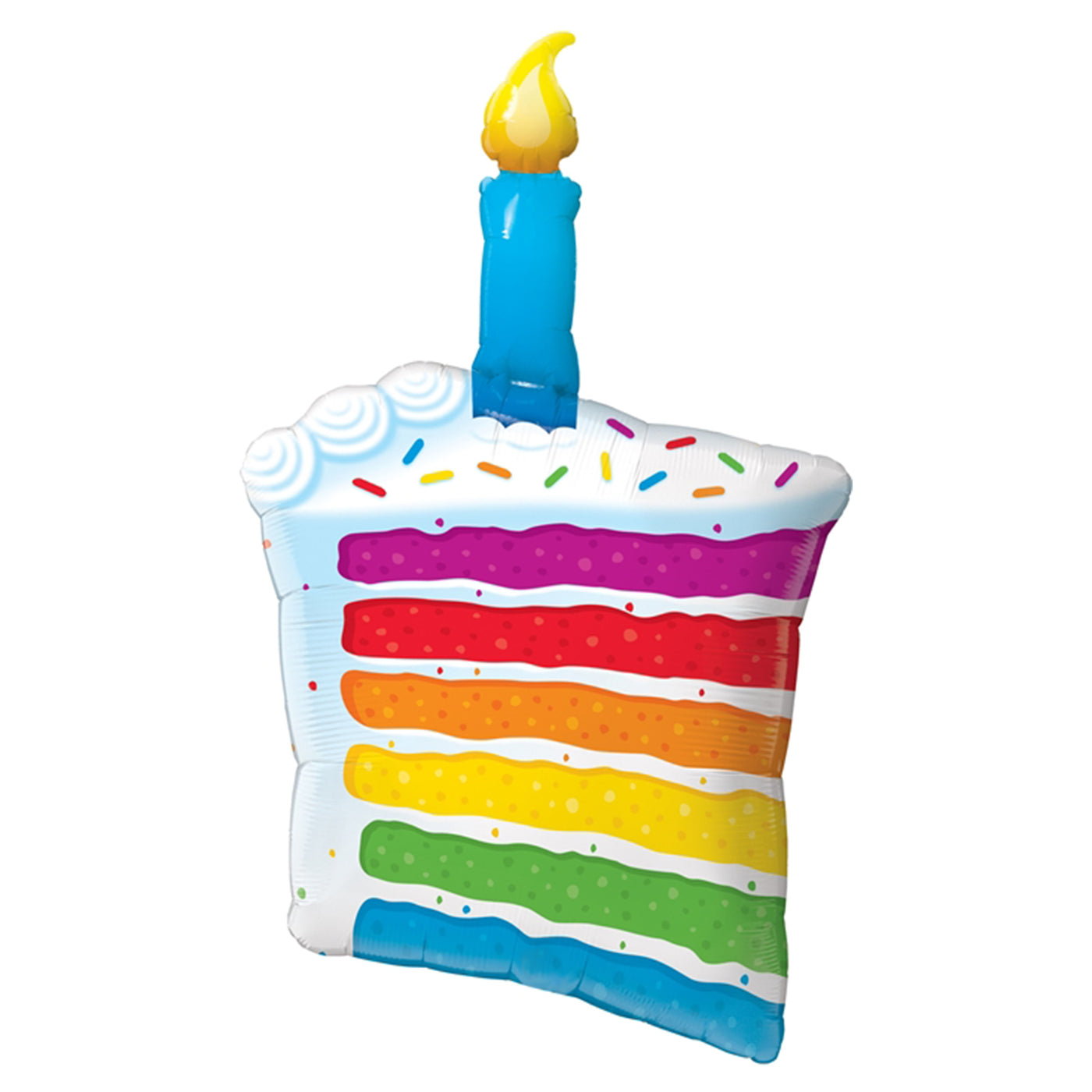 Rainbow Cake and Candle Balloon