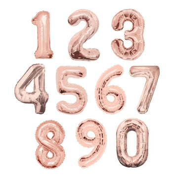 Rose Gold Number Balloons