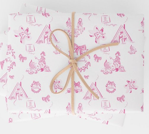 Holiday Toile Burn Down the Patriarchy Gift Wrap Sheet