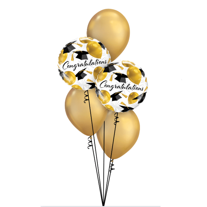 Gold Graduation Balloon Bouquet