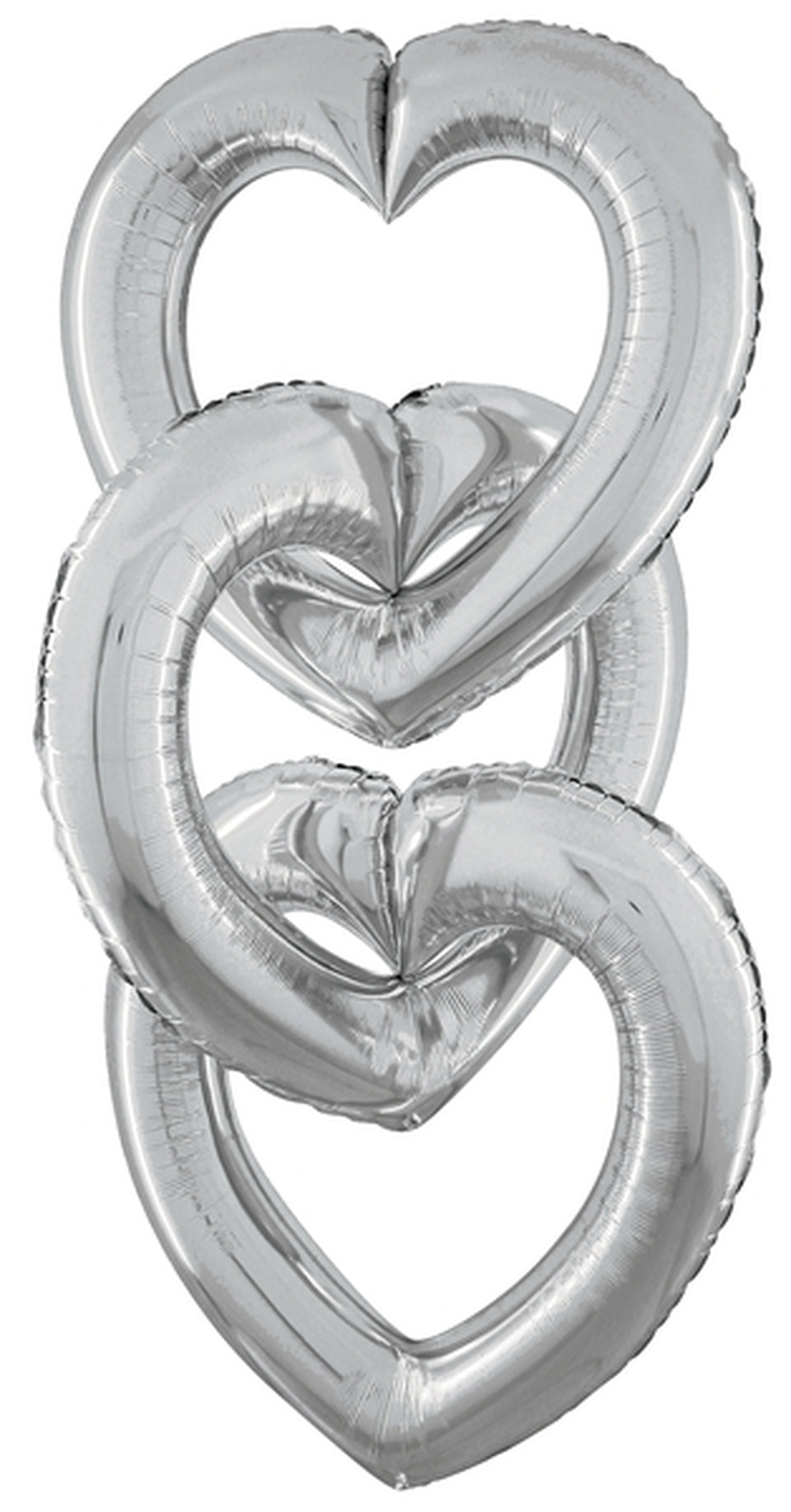 Silver Linking Heart Balloon