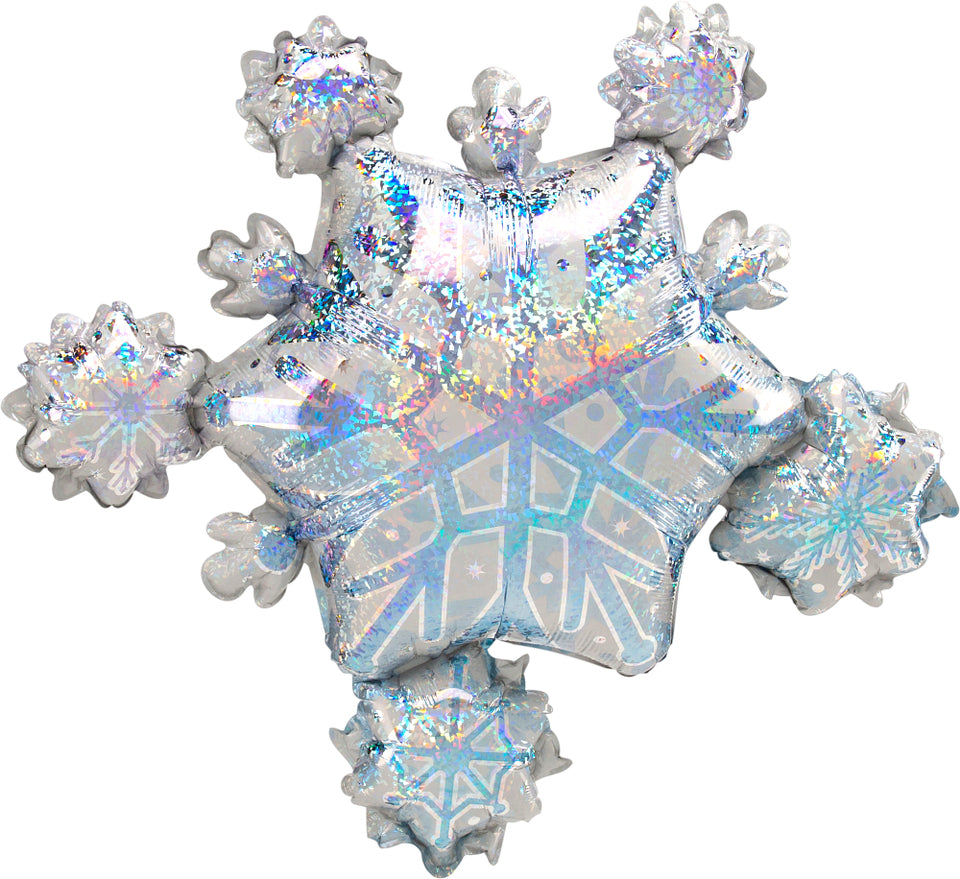 Snowflake Cluster Hologram Balloon