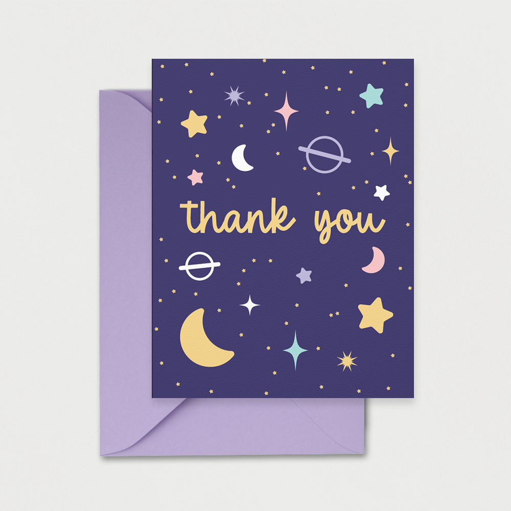 Outerspace Thank You Card