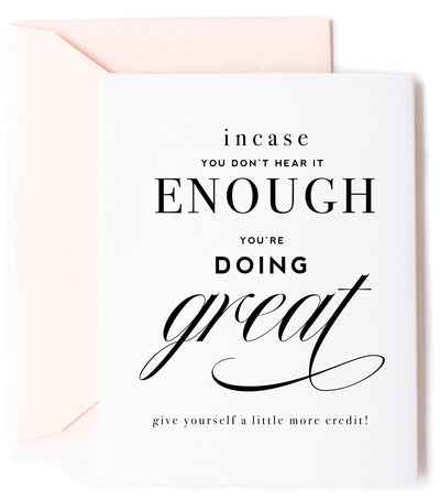 Sweet Encouragement Greeting Card with Blush Envelope