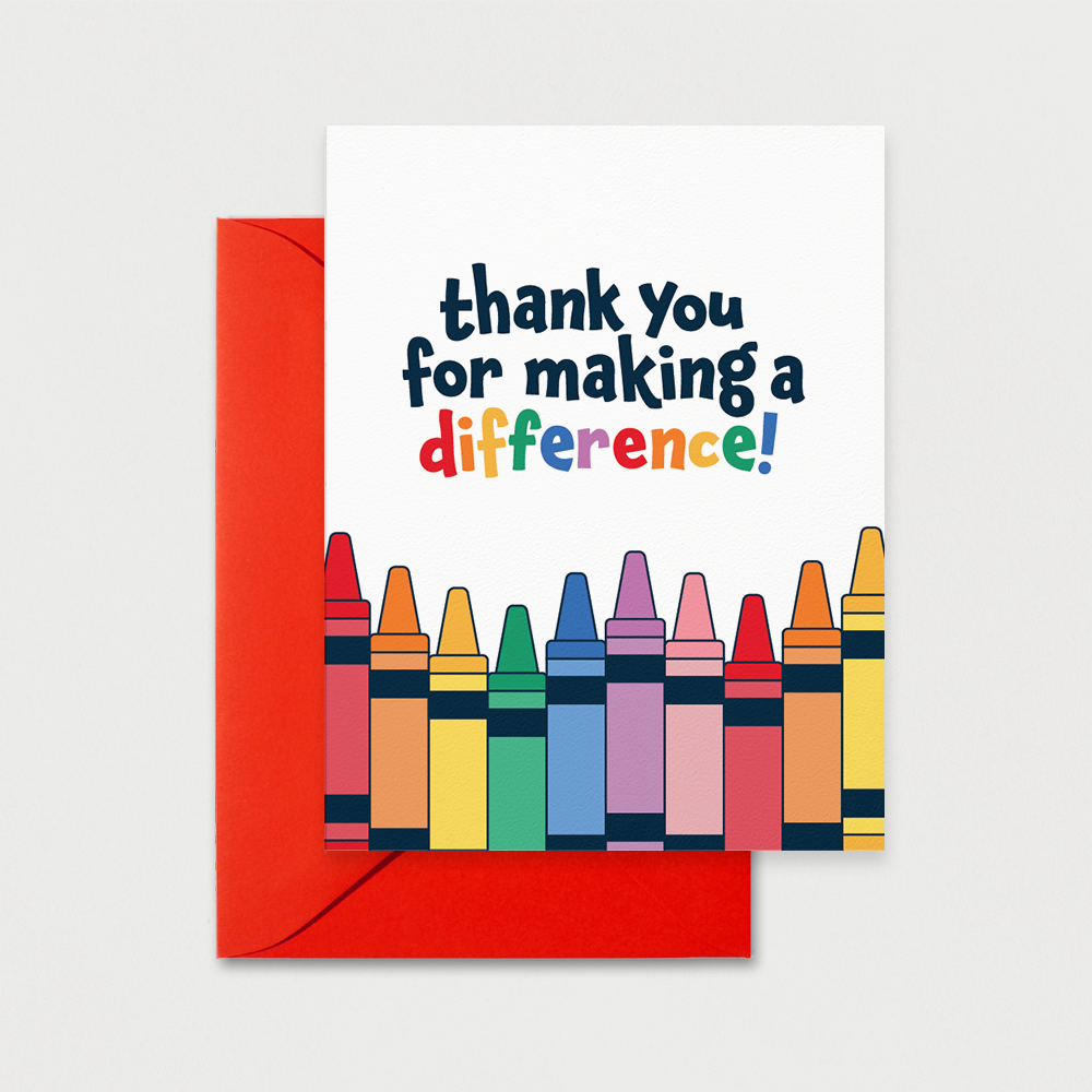 Thank You For Making A Difference Greeting Card