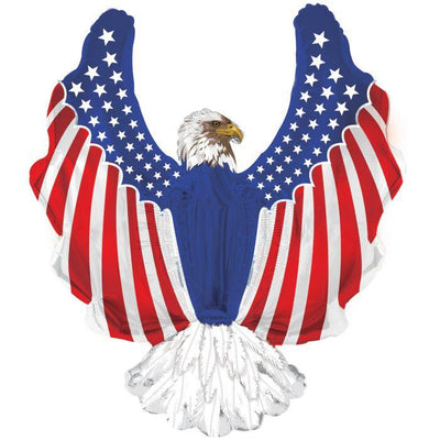 American eagle premium mylar celebration party balloon dressed in the flag of the greatest country on earth! MERICA!