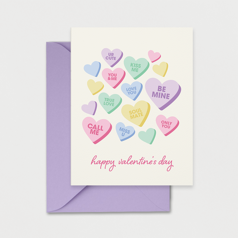 Conversation Hearts Valentine's Day Card