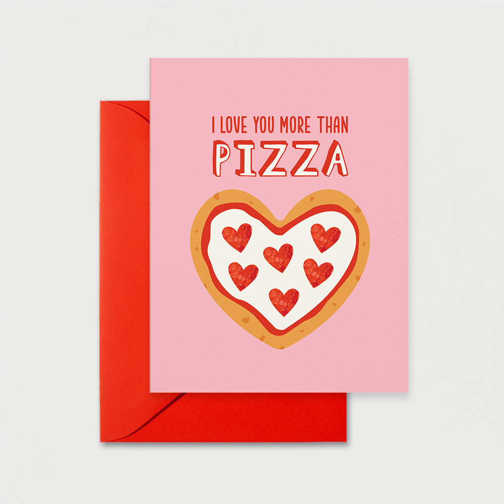 Pizza Valentine's Day Card