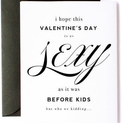 Sexy Valentine's Day with Kids Card