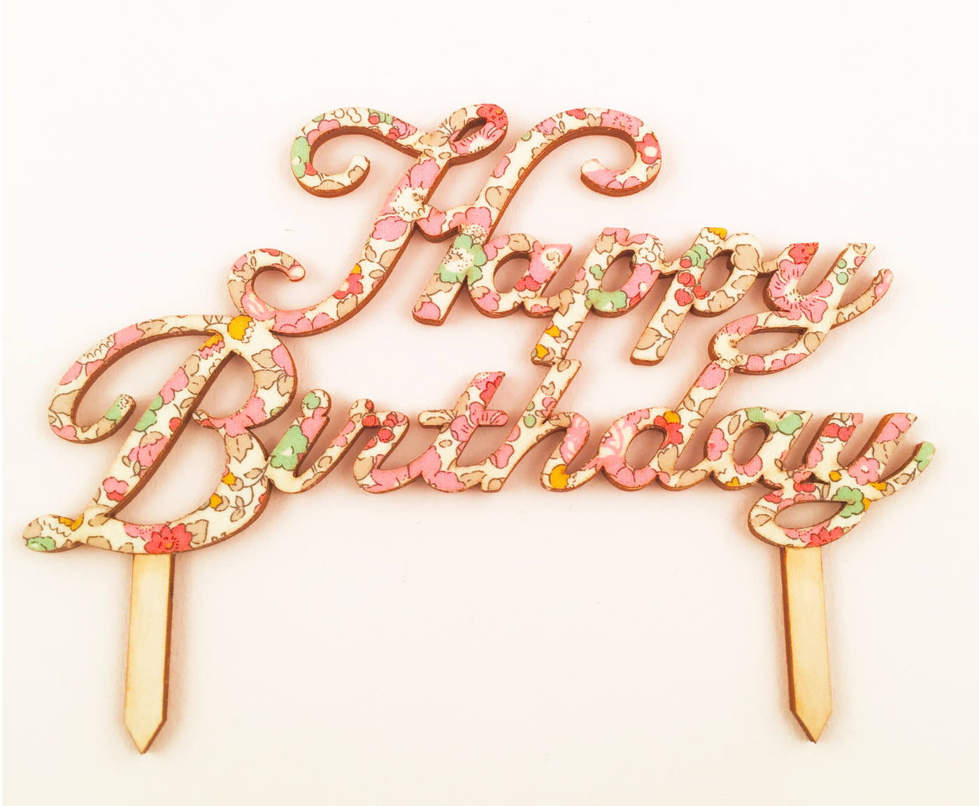 Betsy Ann Liberty of London Happy Birthday Cake Topper