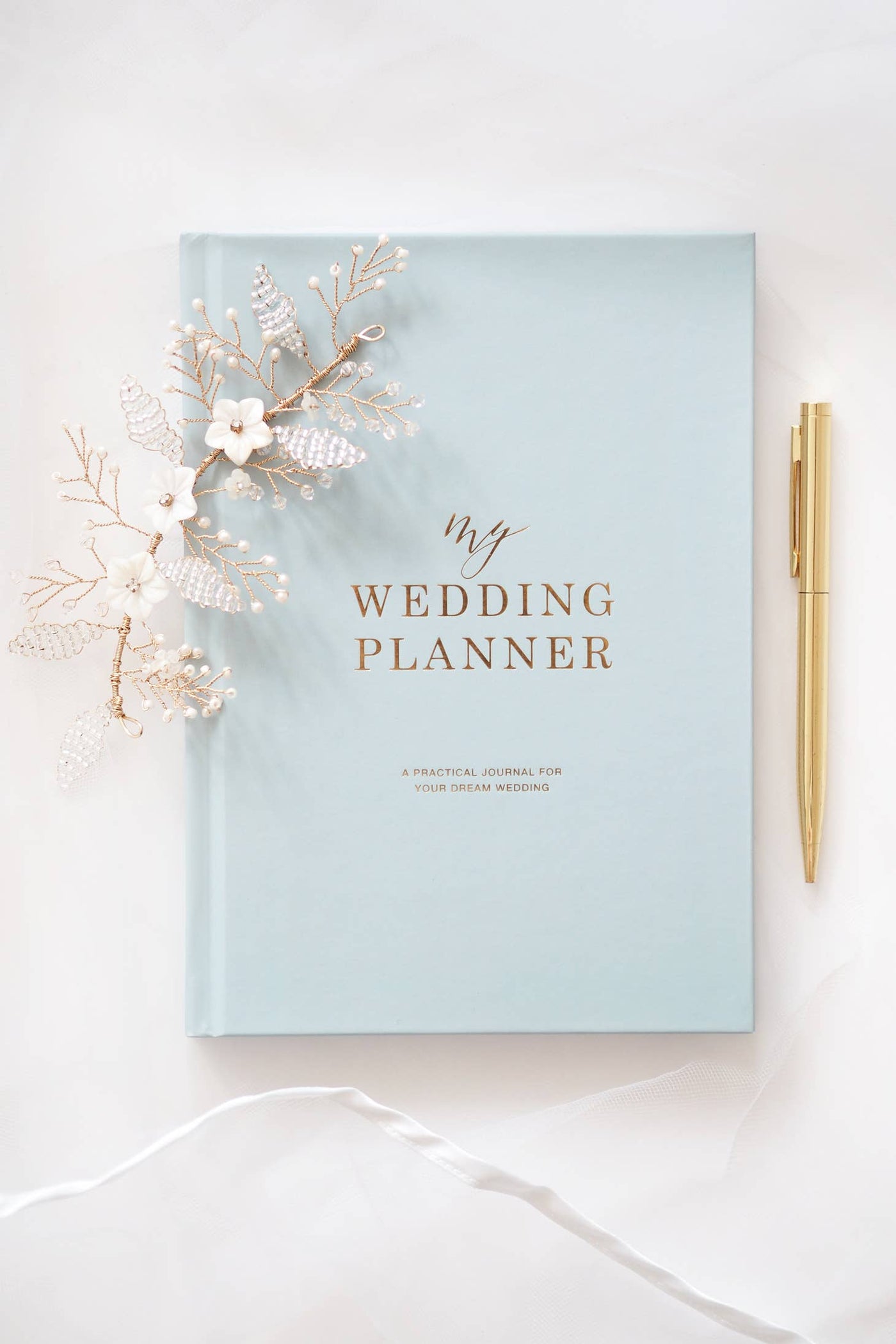 My Wedding Planner, Dusty Blue + Gold Foil