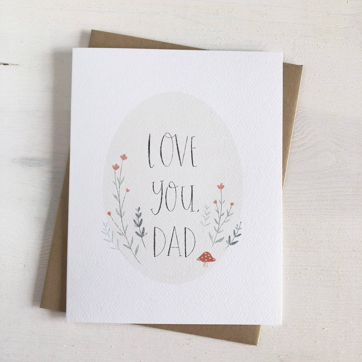 Love You Dad - Mushroom Dad Greeting Card