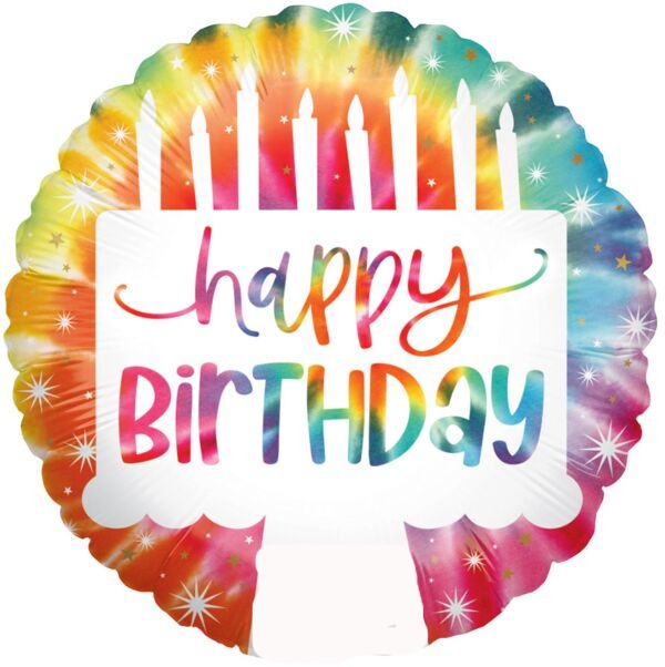 Happy Birthday Cake Rainbow Balloon