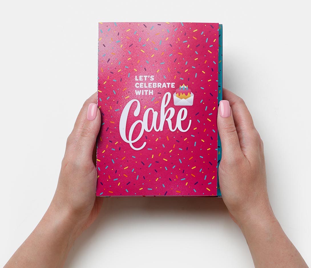 Happy Birthday Cake Card - Pink