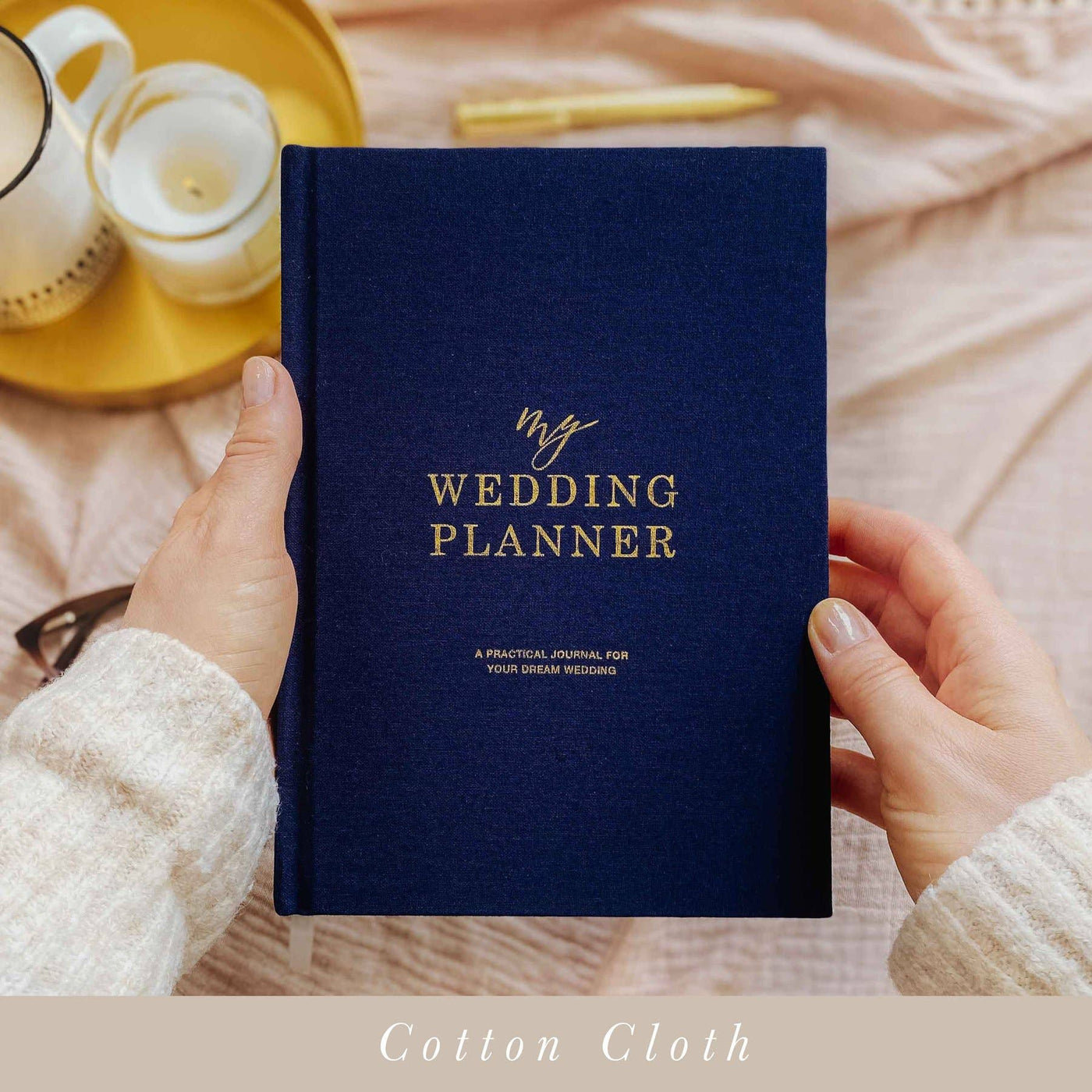 My Wedding Planner, Navy + Gold Foil (cloth cover)