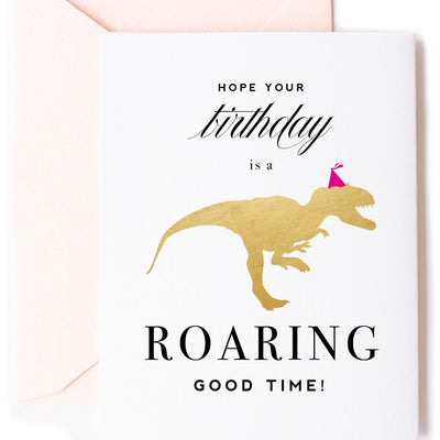 girl dinosaur birthday card