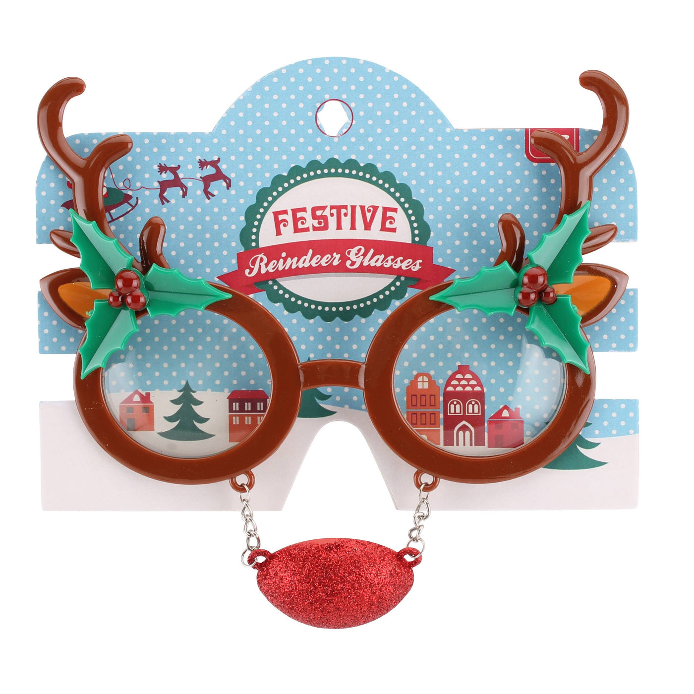 Novelty Reindeer Christmas Glasses