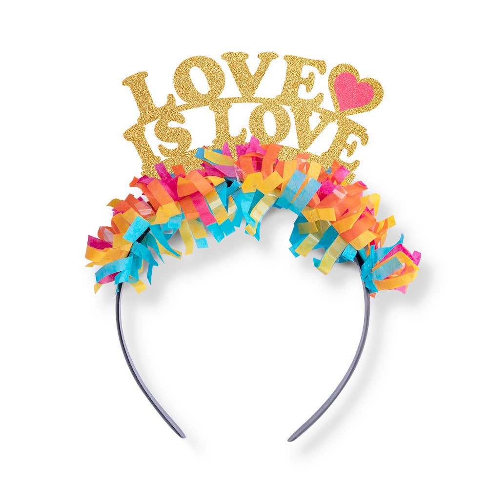 Love is Love Gold Pride LGBTQ Party Headband