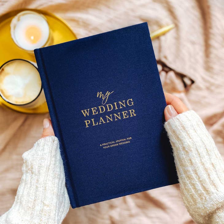 My Wedding Planner, Navy + Gold Foil (cloth cover)