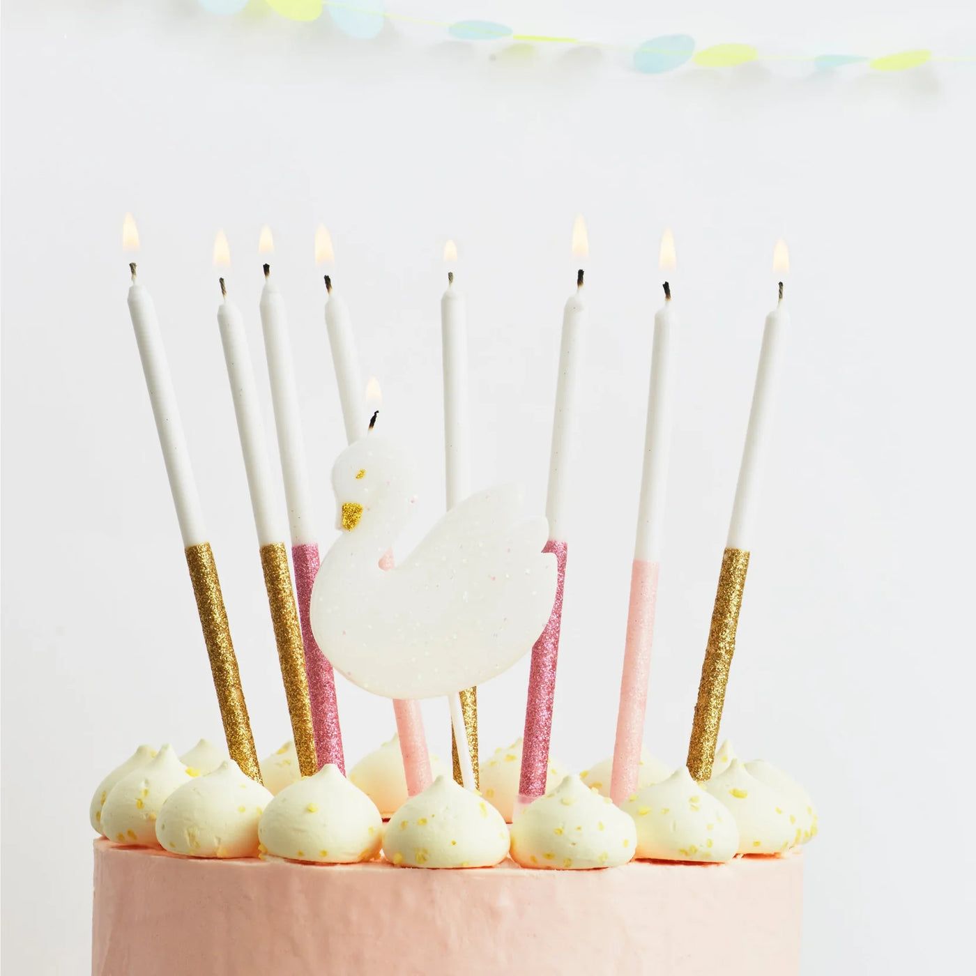 Multicolor Glitter Dipped Candles