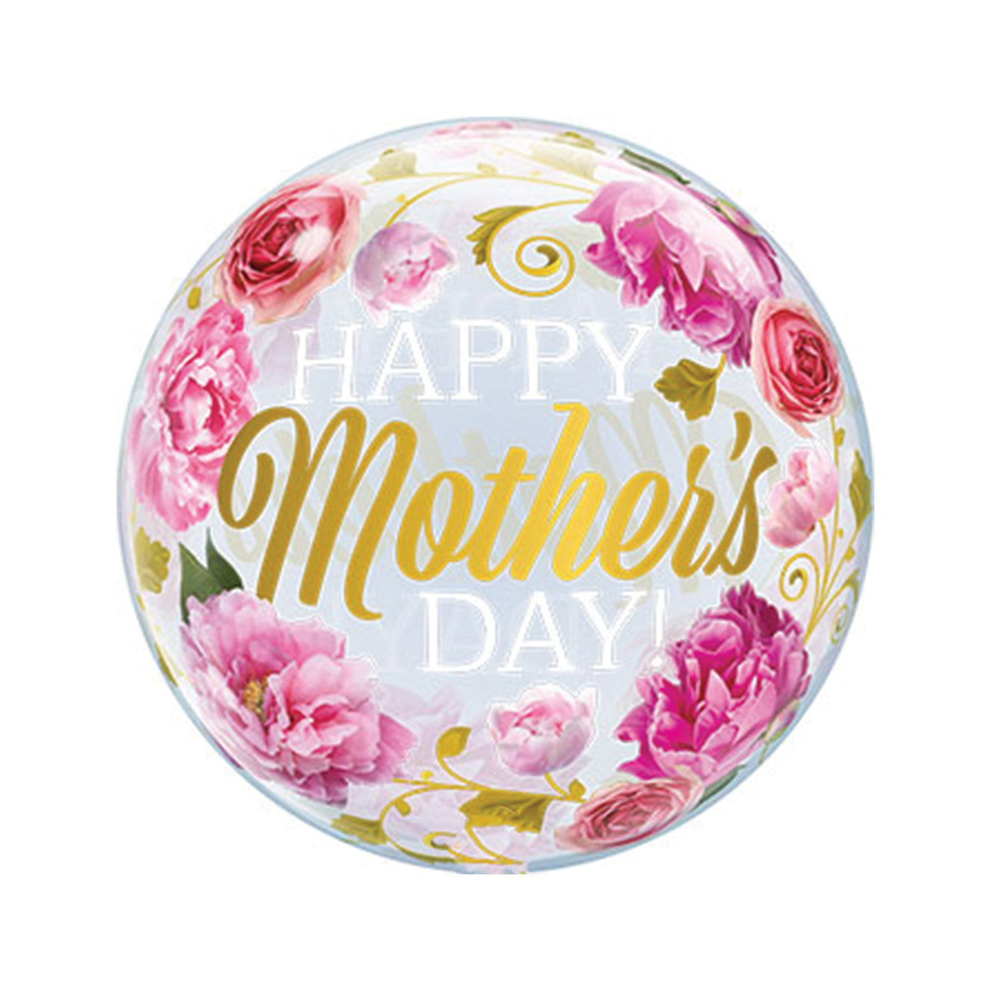 Happy Mother's Day Pink Peonies Balloon