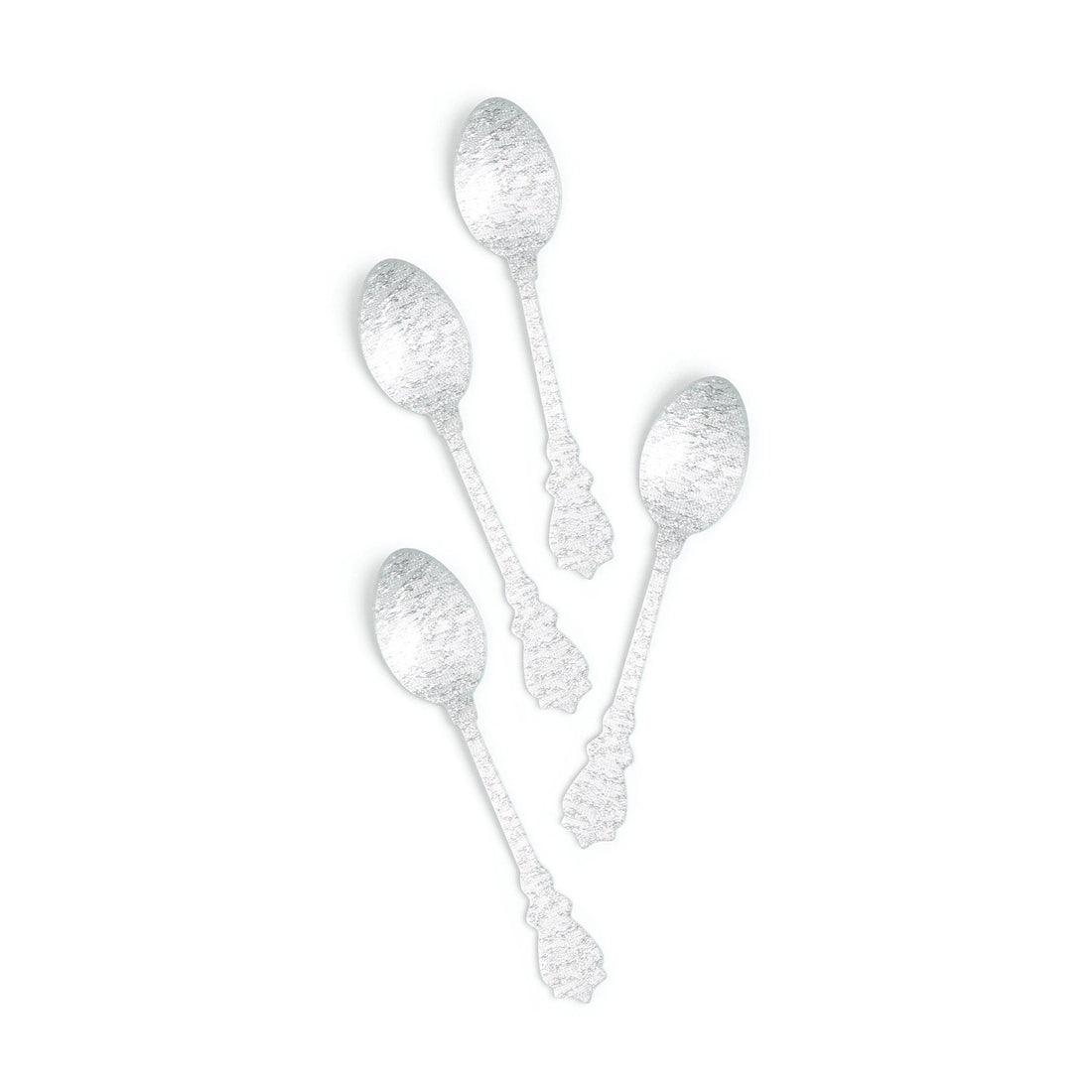 Silver Acrylic Spoons Set