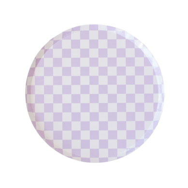 Purple Checkered Dessert Plates