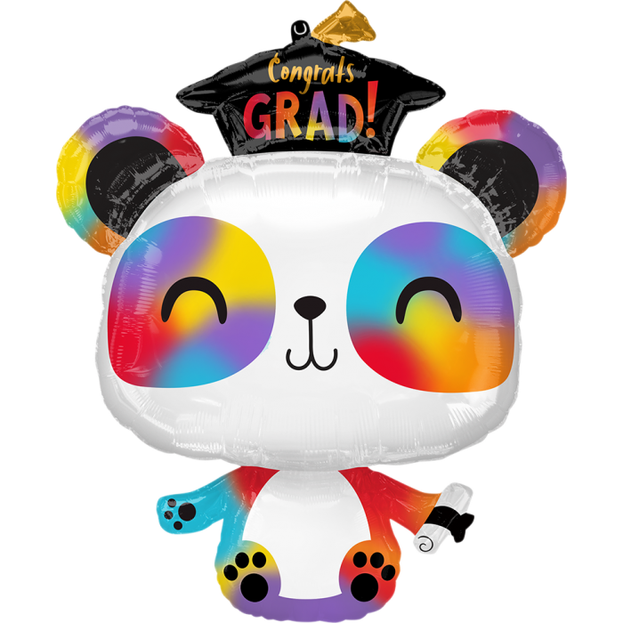 Rainbow Panda Grad Balloon